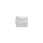 Nomination COMPOSABLE GLAM SYMBOLE Element aus Edelstahl, mit Cubic Zirkonia verziert (01_(Happy Birthday))